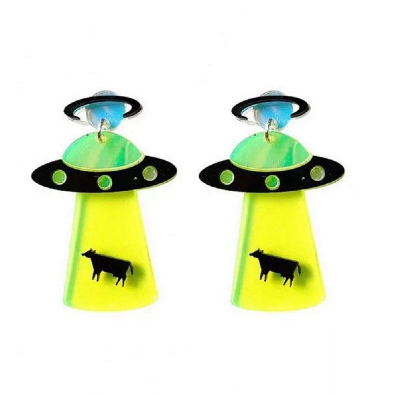 UFO Aliens Acrylic Earrings Jewelry - Multiple Styles (B)